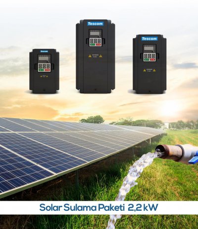 Solar Sulama Paketi - 2,2 kW - 3 HP - Monofaze - 220V