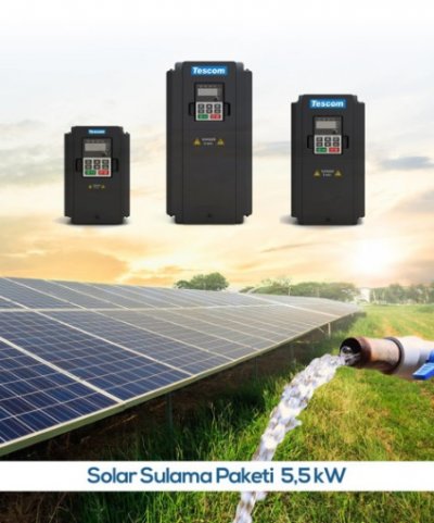 Solar Sulama Paketi - 5,5 kW - 7,5 HP Trifaze - 380V